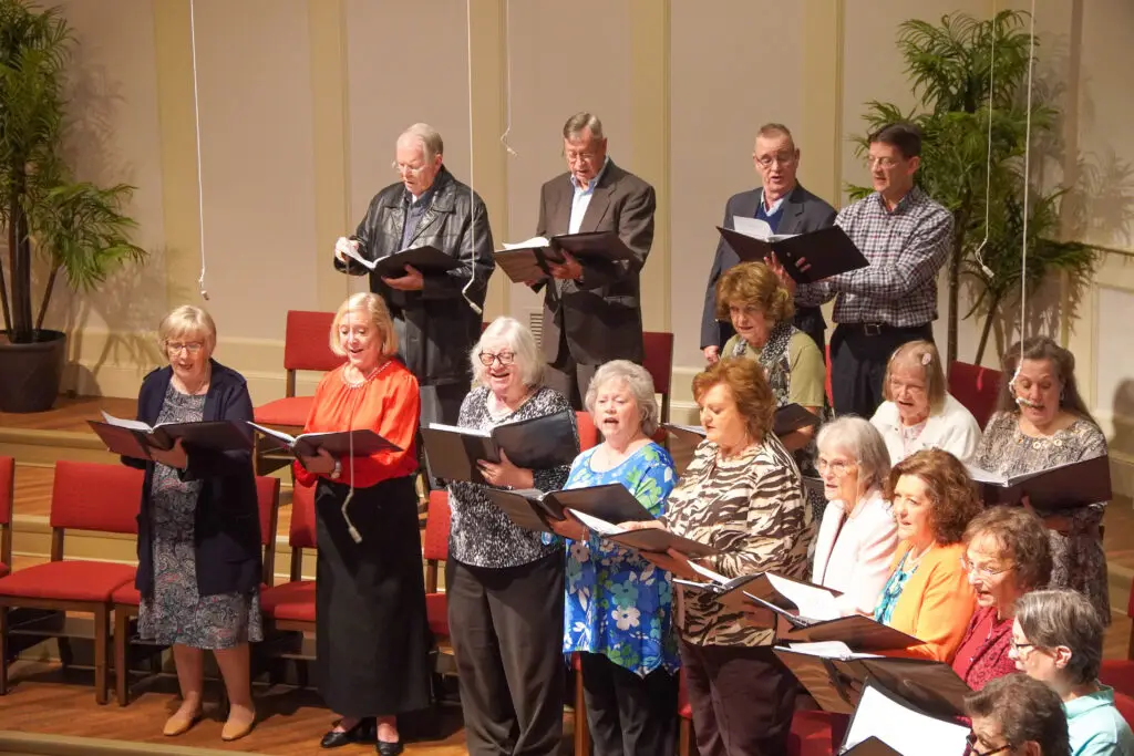 Dalraida Baptist Celebration Choir singing in worship